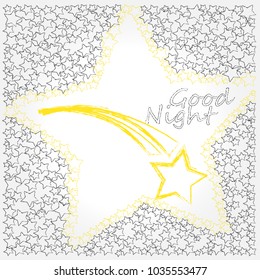 Good Night.Stars.Shooting star.Nature.