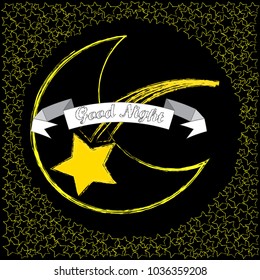 Good Night.Stars.Shooting star.Nature.
