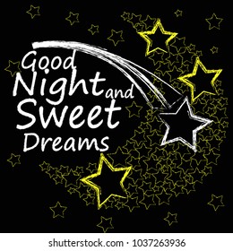 Good Night.Stars.Shooting star.Nature.