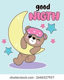Buenas noches oso linda estrella mágica