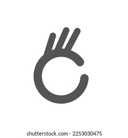 Good and Ok gesture icon design template