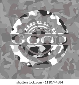 Good on grey camouflaged texture