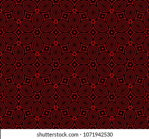 Good pattern with geometric color ornament, design for print fabric, bandana. vector illustration. red tone