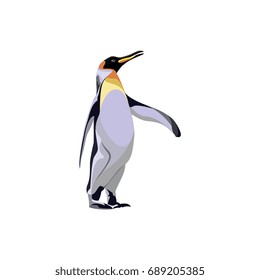 Good penguin against the white background
