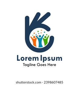 Ilustración de logotipo de diseño para personas buenas