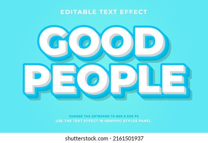 Good people editable text effect template