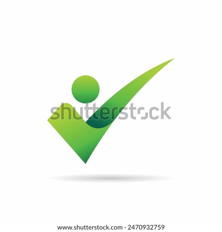 good people logo, check mark people logo, people logo