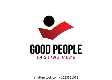 good people logo icon vector