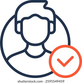 Good Person Icon Color Line Vector Illustration