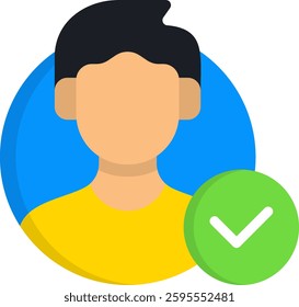 Good Person Icon Flat Vector Illustration