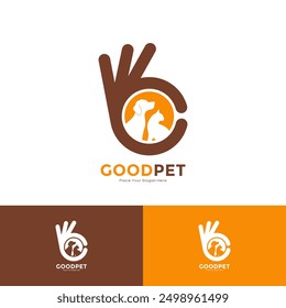 Good pets logo vector design. Suitable for business, animal, veterinary, hand code