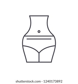 Good physical form line icon concept. Good physical form vector linear illustration, symbol, sign