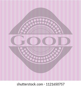 Good pink emblem. Retro