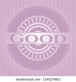 Good pink emblem. Retro