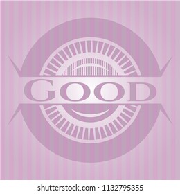 Good pink emblem. Vintage.