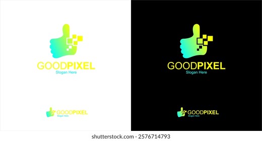 Good Pixel Logo Template Design Vector