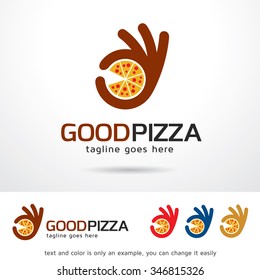 Good Pizza Logo Template Design Vector