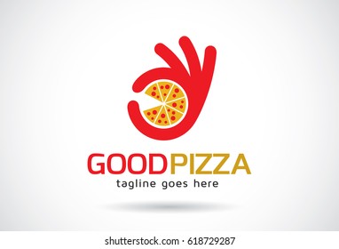 Good Pizza Logo Template Design Vector, Emblem, Design Concept, Creative Symbol, Icon