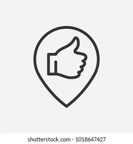 Good place. Thin vector icon