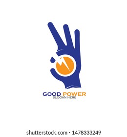 Good Power logo design template
