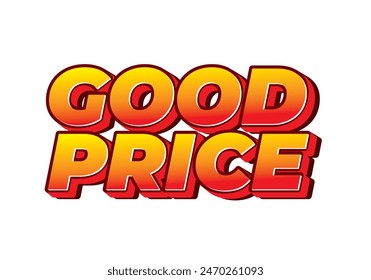 Good price. Text effect design in 3D look with good colors