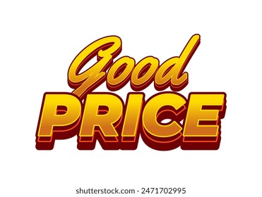Good price. Text effect design in 3D look with good colors