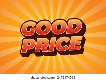 Good price. Text effect design in 3D look with good colors