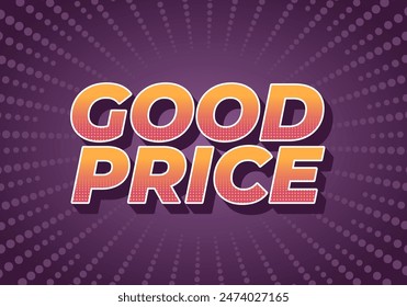 Good price. Text effect design in 3D look with good colors