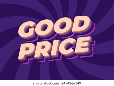 Good price. Text effect design in 3D look with good colors