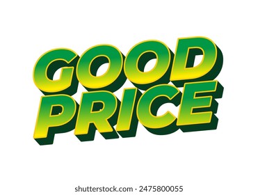 Good price. Text effect design in 3D look with good colors