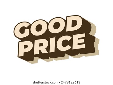 Good price. Text effect design in 3D look with good colors