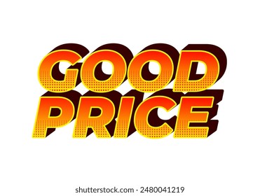 Good price. Text effect design in 3D look with good colors
