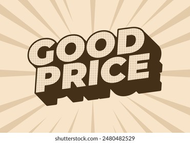 Good price. Text effect design in 3D look with good colors