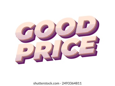Good price. Text effect design in 3D look with good colors