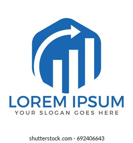 Good Progress Logo. Success Logo. Hexagon shaped template.