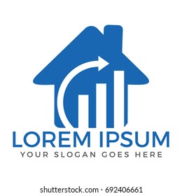 Good Progress Logo. Success Logo. Home shaped template.