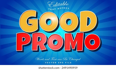 Good Promo words editable text effect mockup.