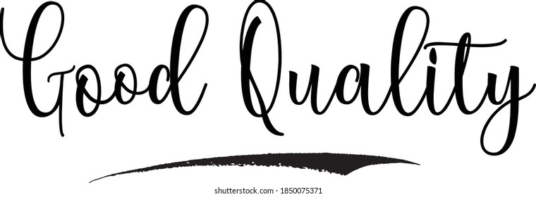 Good Quality Cursive Calligraphy Black Color Text On White Background