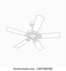 Good quality Electric ceiling fan, Vector