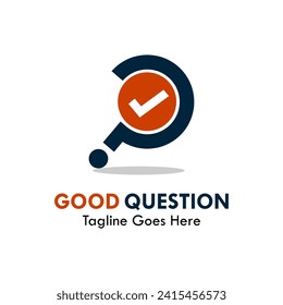 Good question logo template illustration