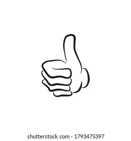 buen logotipo de clasificación con plantilla vectorial de diseño con el dedo superior de la mano
