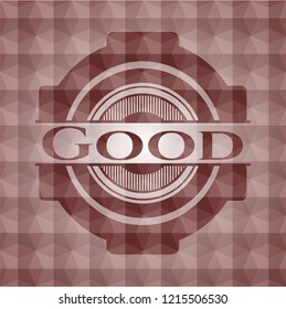 Good red badge with geometric background. Seamless.