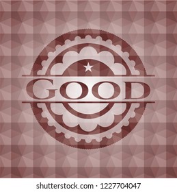 Good red badge with geometric background. Seamless.
