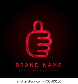 Good red chromium metallic logo