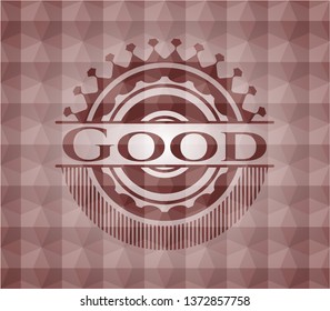 Good red seamless geometric emblem.