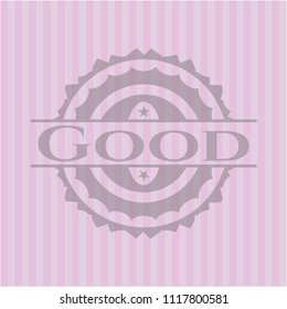 Good retro pink emblem Good retro pink emblem