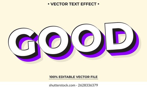 Good Retro Purple Simple Editable Text Effect, Editable Font Style Theme