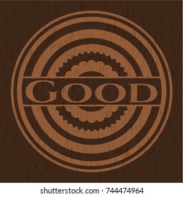 Good retro style wooden emblem