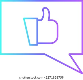 Good review Feedback Icons with purple blue outline style. Thin line icon related to feedback, rating, testimonials, quick response, satisfaction and more. Simple web icon. Vector illustration