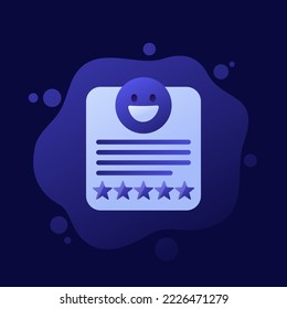 good review icon, vector design